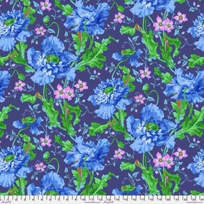 Kaffe Fassett Collective Papaver fabric Blue