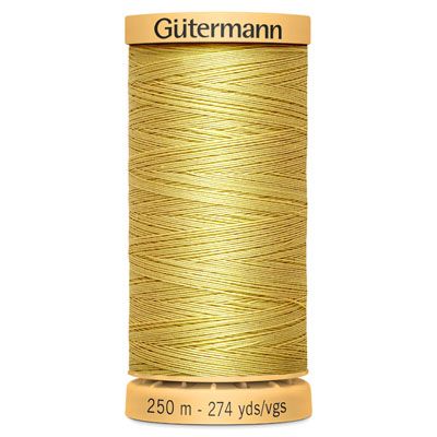 Gutermann Natural Cotton 50 Weight Thread 250m Yellow 758