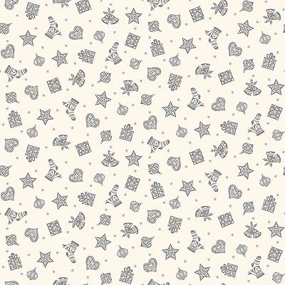 Scandi fabric: Scatter Grey (per 1/4 metre)