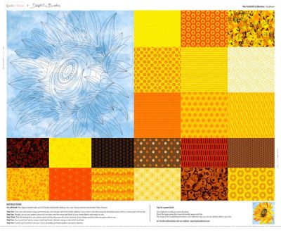 The Flower Collection Sunflower Natural 36' panel