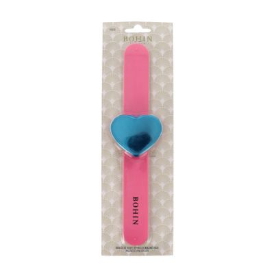 Bohin Magnetic Heart Pincushion Bracelet Pink