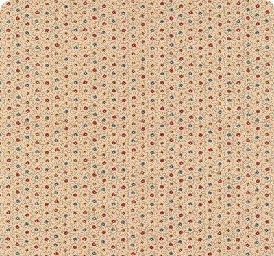 Country Browns fabric: Leaf Cream (per 1/4 metre)