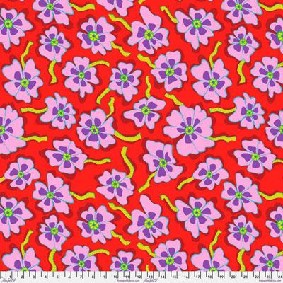 Brandon Mably Fabric Camo Flower Red (per 1/4 metre)