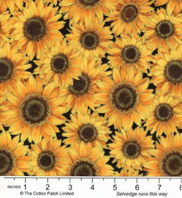 Harvest fabric: Packed Sunflowers