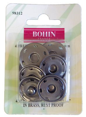 Bohin Snap Fasteners  Dark   1' (4)