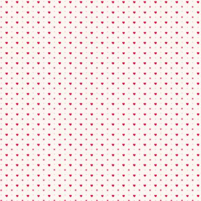 Heart and Soul fabrics: Mini Hearts, White