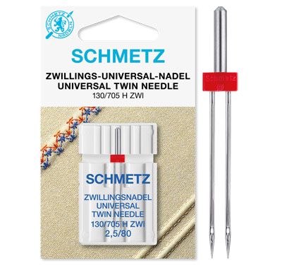 Schmetz Twin Sewing Machine Needles (2.5/80)  1 needle