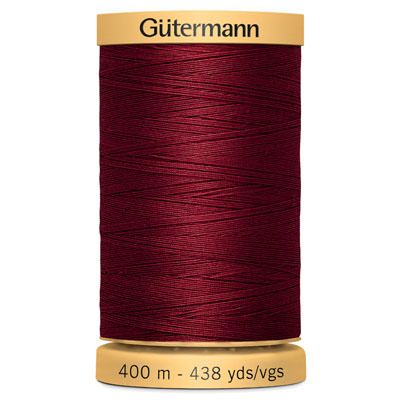 Gutermann Natural Cotton 50 Weight Thread 400m 2433 Crimson