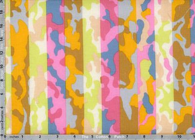 Brandon Mably Fabric Striped Camoflage Mauve (per 1/4 metre)