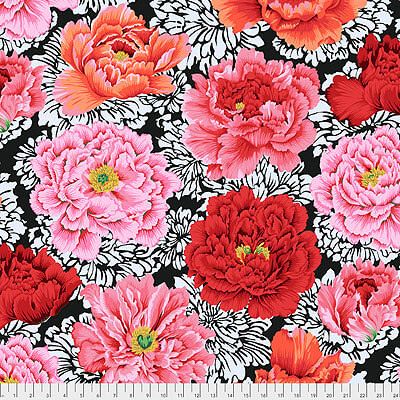 Philip Jacobs Fabric: Brocade Peony Crimson (per 1/4 metre)