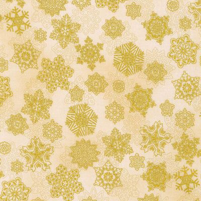 Holiday Flourish Snow Flower fabric Snowflakes Cream (per 1/4 metre)