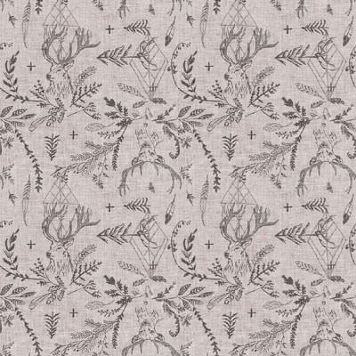 Forest Fable Fabric: Majestic Elks Natural (per 1/4 metre)