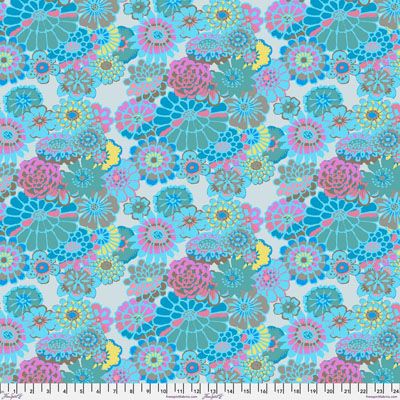 Kaffe Fassett Asian Circle Turquoise (per 1/4 metre)