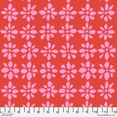 Kaffe Fassett Collective Snow Flower fabric Red