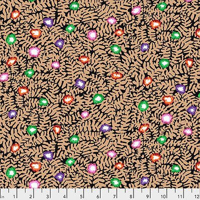 Kaffe Fassett Collective: Moss Flower Ochre (per 1/4 metre)