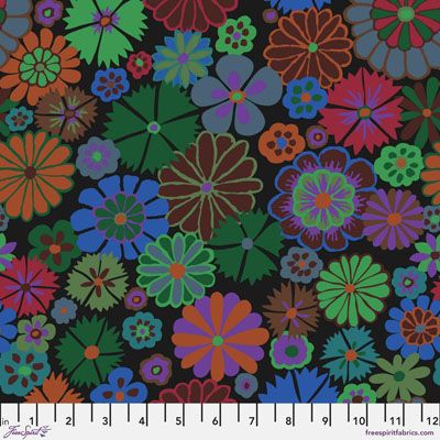 Kaffe Fassett Collective Folk Flower fabric Dark