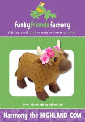 Harmony The Highland Cow Funky Friends Factory Soft Toy Pattern