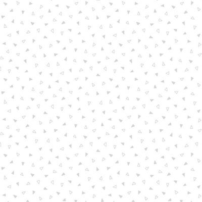 Nellie's Shirtings Fabric: Triangles White (per 1/4 metre)