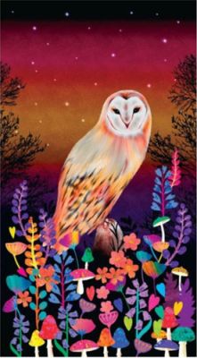 The Psychedelic Woodland Collection: Wise Owl 36" panel