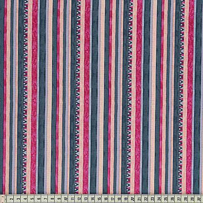 Dee Hardwicke Fabric: Triangle & Stripes Fuchsia (per 1/4 metre)