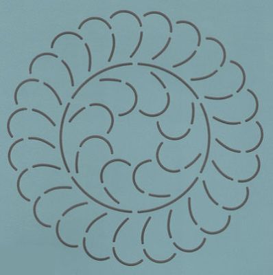 Quilt Stencil  5' Feather Wreath