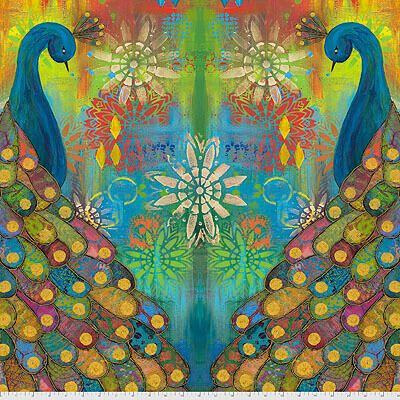 Pizzazz Fabric: Peacock Panel