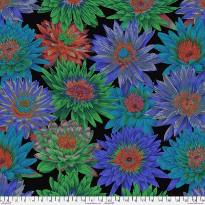 Philip Jacobs Fabric: Tropical Water Lillies Dark (per 1/4 metre)