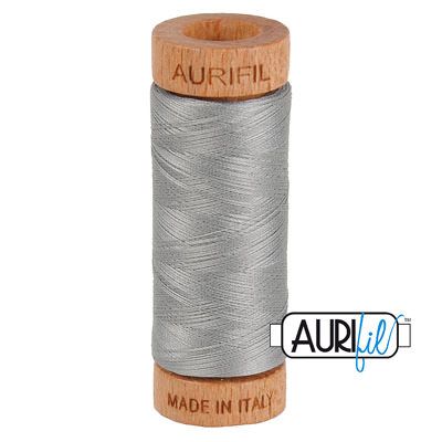 Aurifil 80 Cotton Thread 2620 Stainless Steel 274m