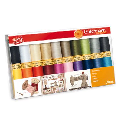 Gutermann Natural Cotton 50 Thread: Pack of 20