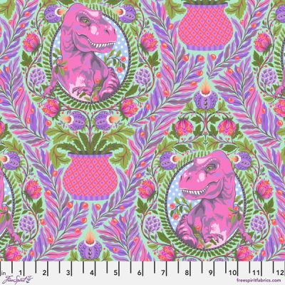 Tula Pink Roar! fabric: Tree Rex Mist