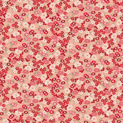 Kasumi fabric: Floating Flowers Red