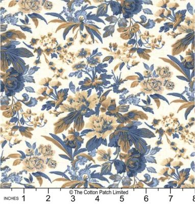 Radiance fabric, Medium Floral, Cream