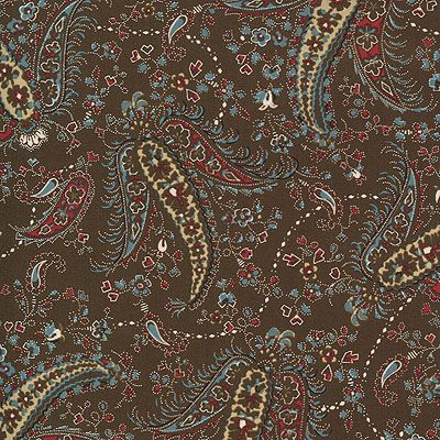 Ladies' Legacy Fabric: Paisley Yankee Chocolate (per 1/4 metre)