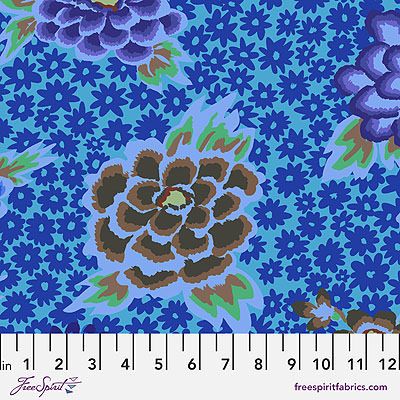 Kaffe Fassett Collective Fabric: Charlotte Blue (per 1/4 metre)