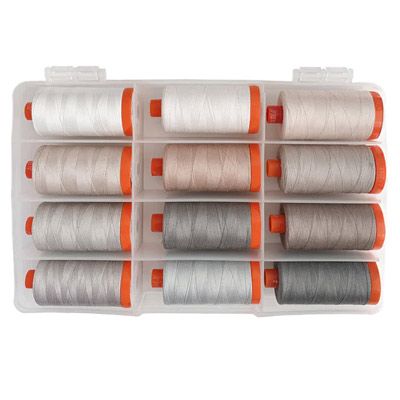 Aurifil 50 Weight Thread Box: Neutrality by Patrick Lose