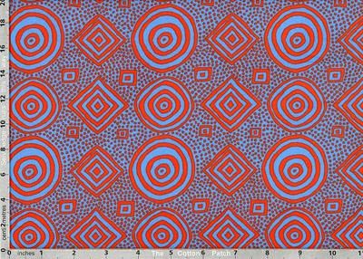 Brandon Mably Fabric Good Vibrations Orange (per 1/4 metre)