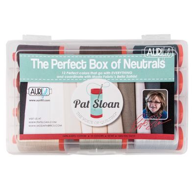 Aurifil 50/2 Thread Box: The Perfect Box of Neutrals by Pat Sloan