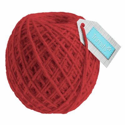 Jute Trim: 27m x 2mm: Red