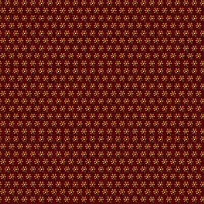 Hello Fall Fabric: Five Petal Flower Red (per 1/4 metre)