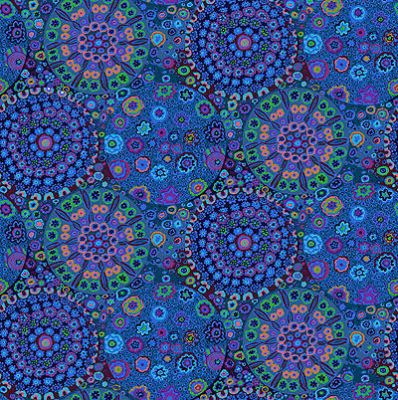 Kaffe Fassett Collective 108" Quilt Back Fabric: Millefiore Blue