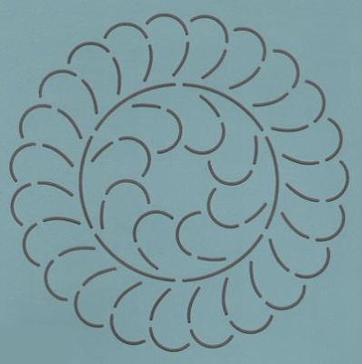 Quilt Stencil  8' Feather Wreath