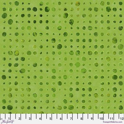 Sue Penn Textures Fabric: Pebbles Lime (per 1/4 metre)