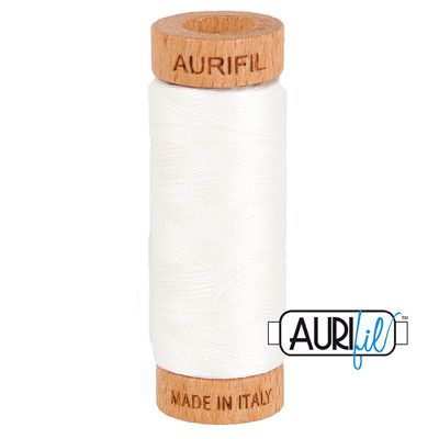 Aurifil 80 Cotton Thread 2021 Natural White 274m