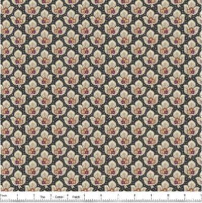 English Garden Fabric: Camarillo Black Tea (per 1/4 metre)