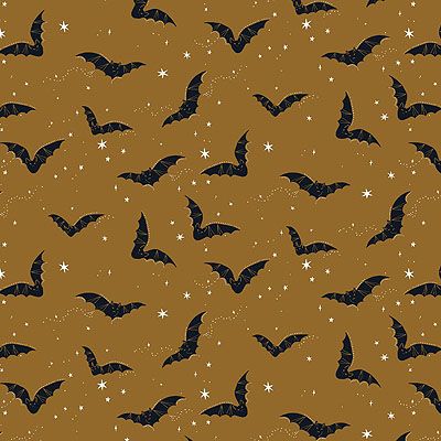 Twilight fabric: Bats Brown (per 1/4 metre)