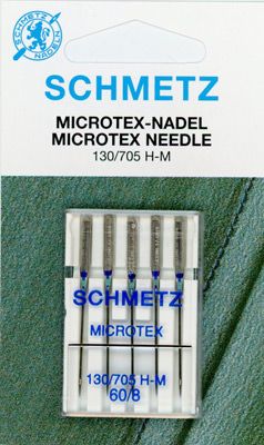 Schmetz Microtex Sewing Machine Needles Size 60/8