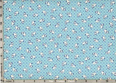 Animal Quackers: Playful Puppies Teal (per 1/4 metre)