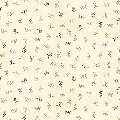 Tranquility fabric: Sprig Pink/Cream Makower