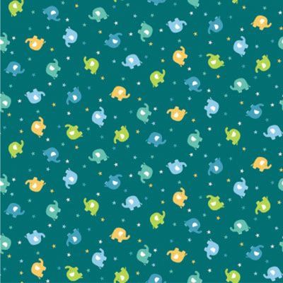 In the Jungle Fabric Ellie Scatter blue (per 1/4 metre)