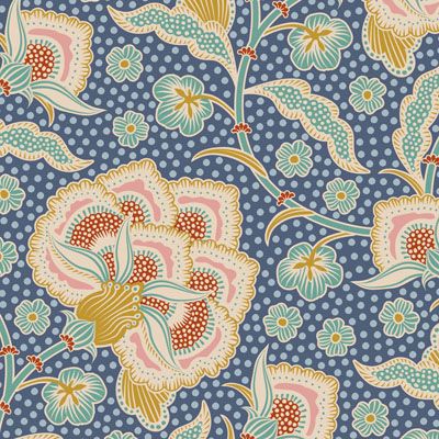 Tilda Hometown fabric: Eden Blue (per 1/4 metre)